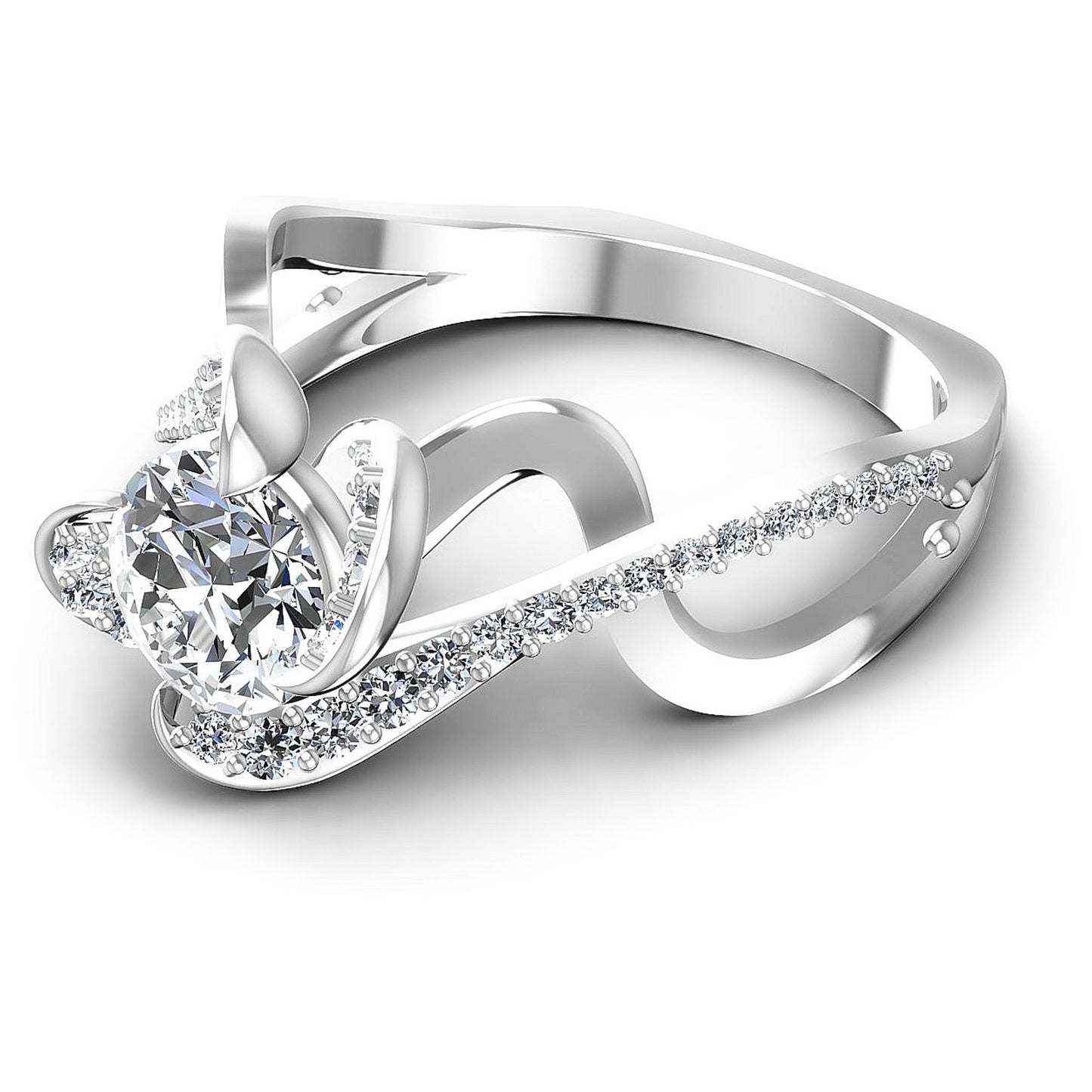 0.70CT Round Cut Diamonds Engagement Rings