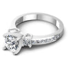 1.10CT Round And Princess  Cut Diamonds Engagement Rings