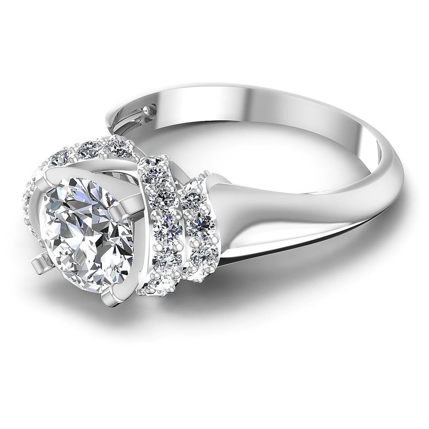 0.95CT Round Cut Diamonds Engagement Rings