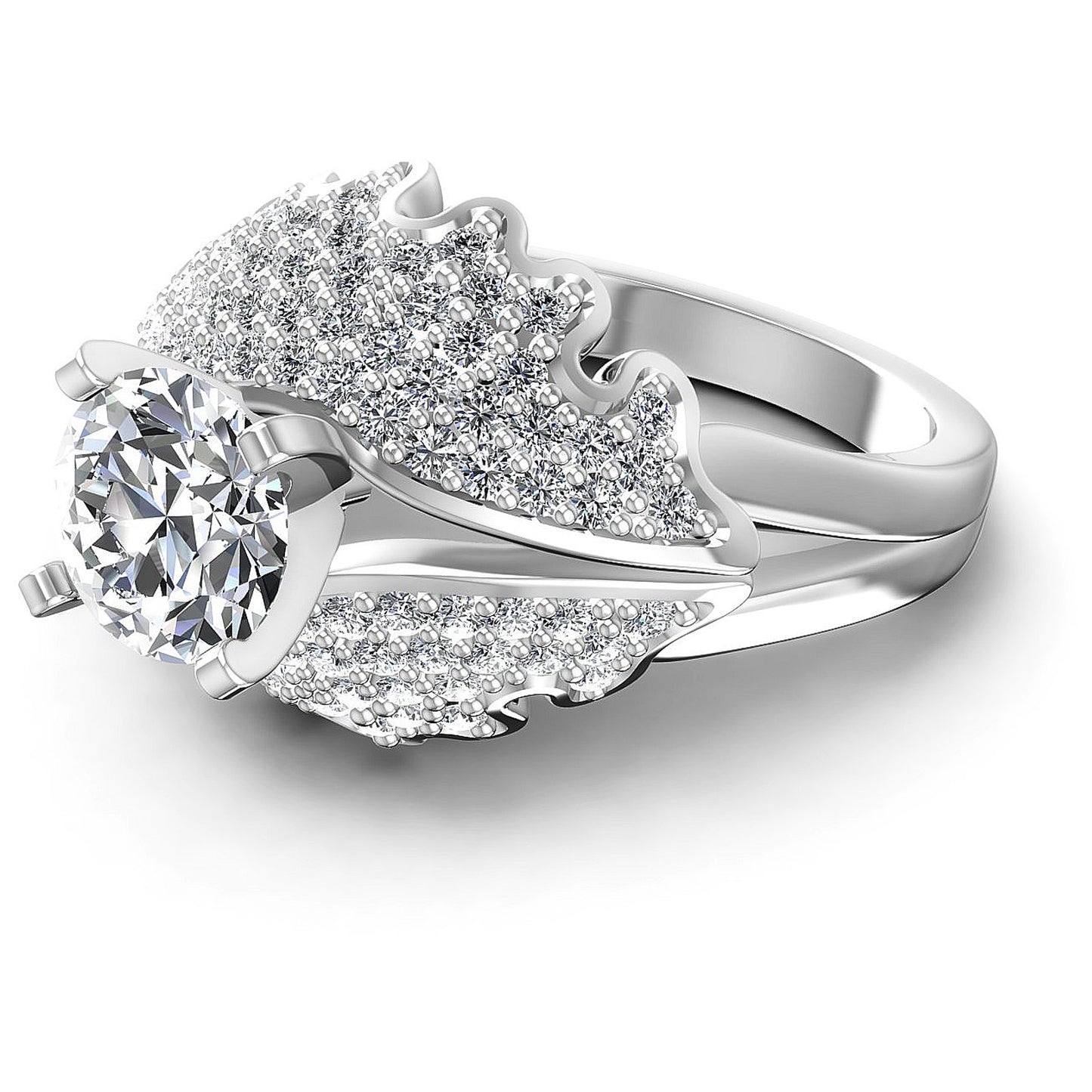 1.00CT Round Cut Diamonds Engagement Rings