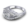 1.05CT Princess And Round  Cut Diamonds Engagement Rings