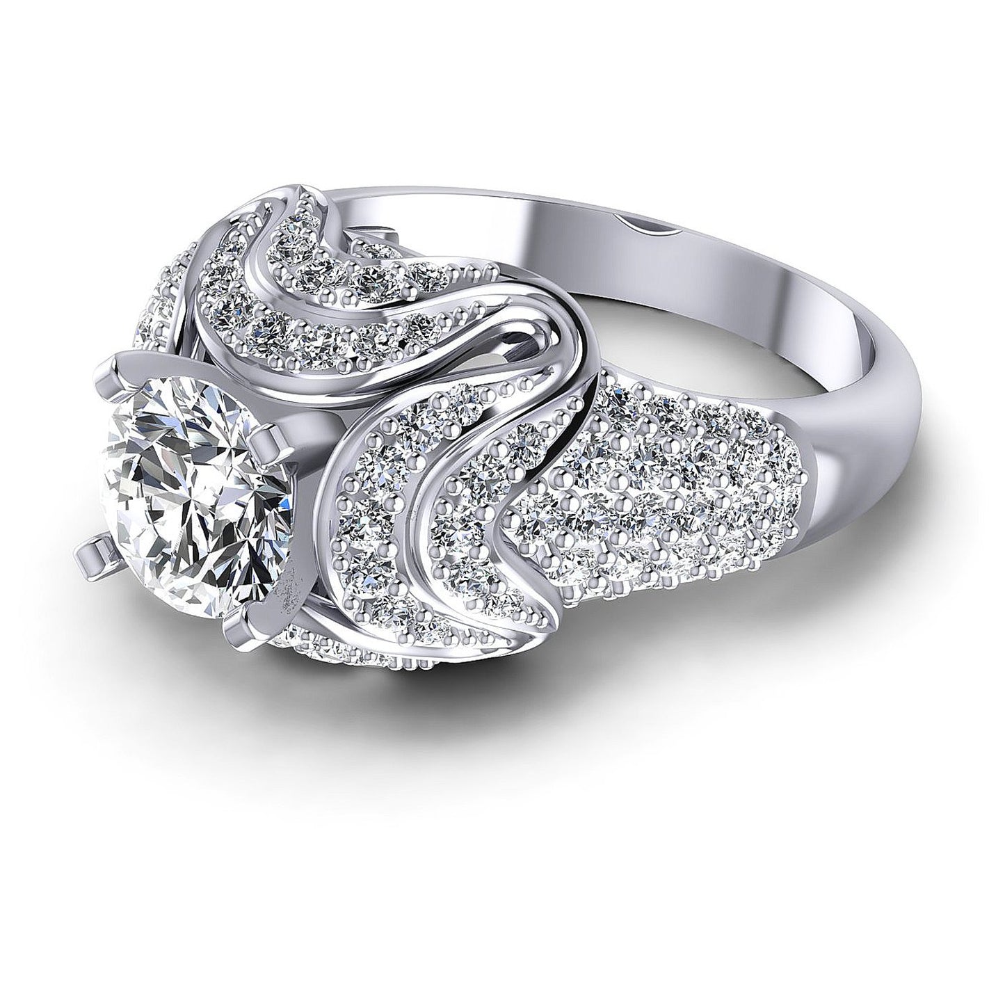 1.30CT Round Cut Diamonds Engagement Rings