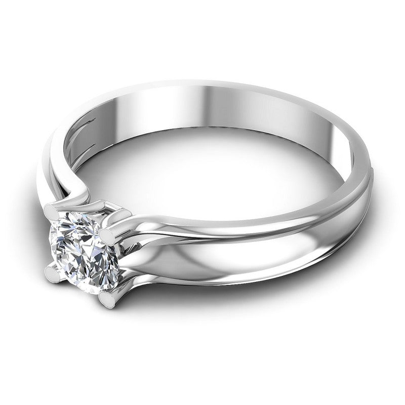 Round Diamonds 0.35CT Solitaire Ring in 14KT Rose Gold