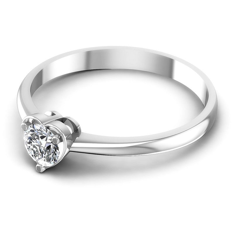 Round Diamonds 0.35CT Solitaire Ring in 14KT Rose Gold