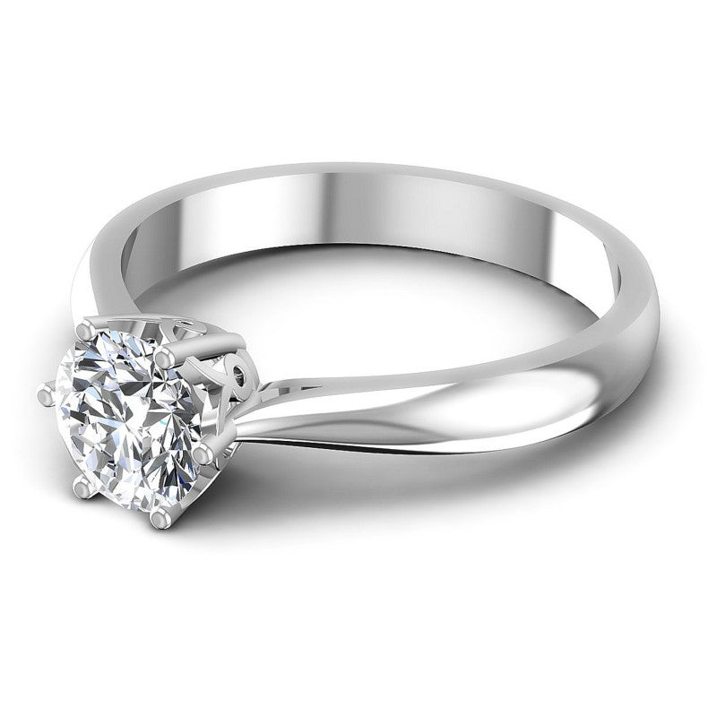 Round Diamonds 0.35CT Solitaire Ring in 14KT Rose Gold