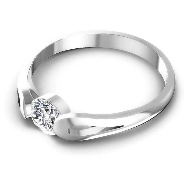 Round Cut Diamonds Solitaire Ring in 14KT Rose Gold