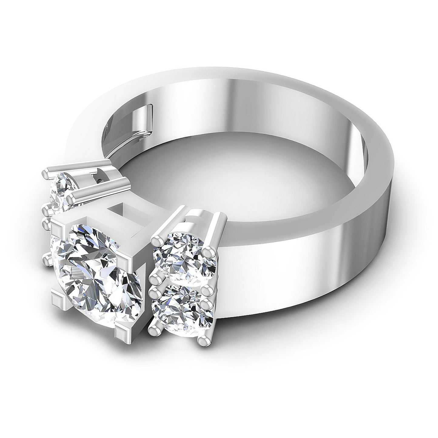 1.35CT Round Cut Diamonds Engagement Rings