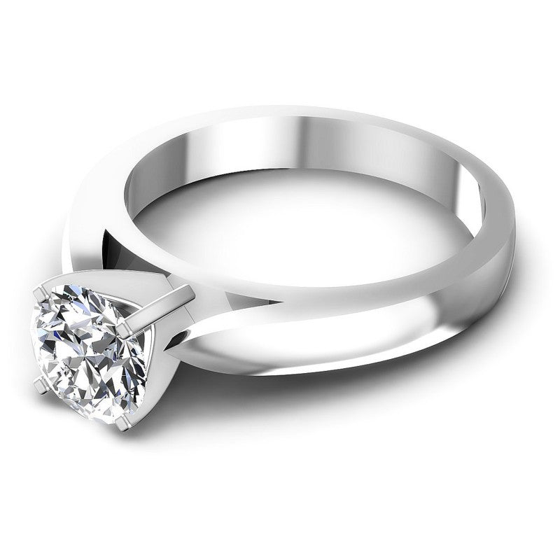 Round Cut Diamonds Solitaire Ring in 14KT Rose Gold