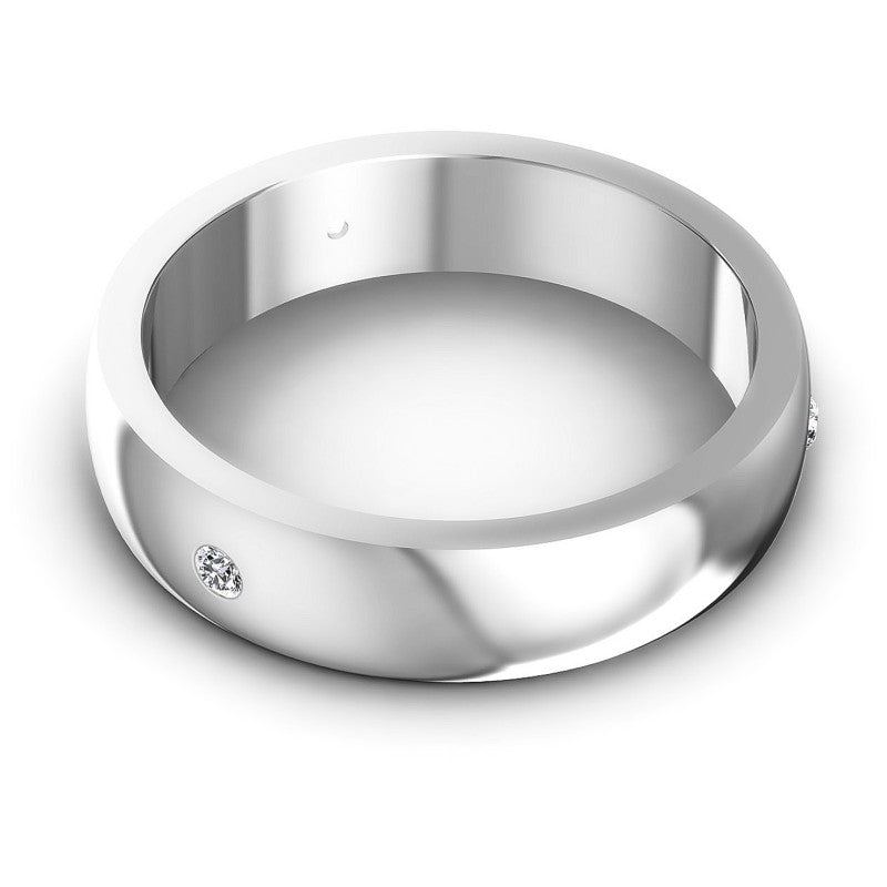 Round Cut Diamonds Wedding Band in 14KT Rose Gold