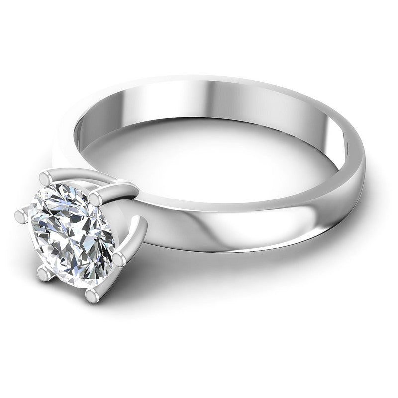 Round Diamonds 0.35CT Solitaire Ring in 14KT Rose Gold