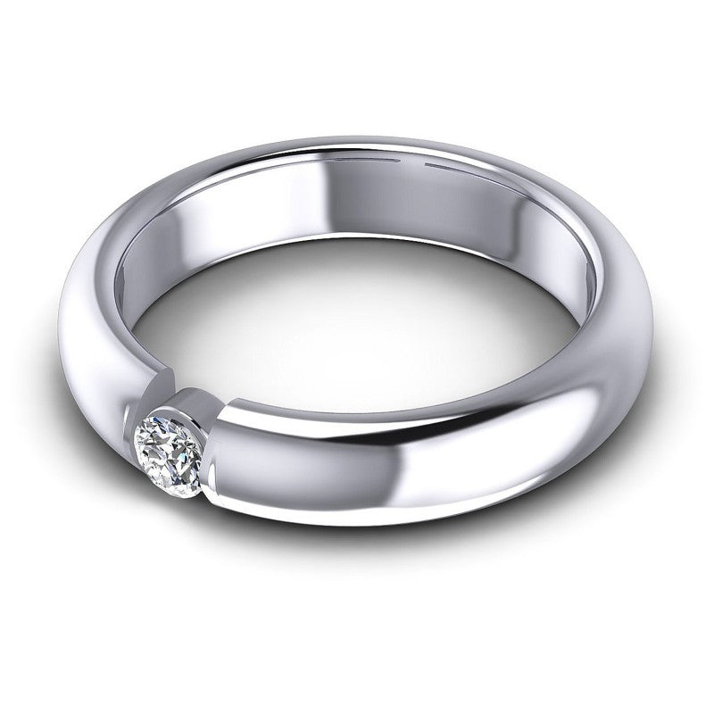 Round Cut Diamonds Mens Ring in 14KT Rose Gold