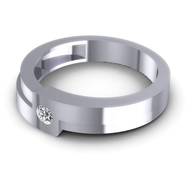 Round Cut Diamonds Mens Ring in 14KT Rose Gold