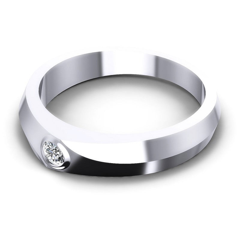 Round Cut Diamonds Mens Ring in 14KT Rose Gold