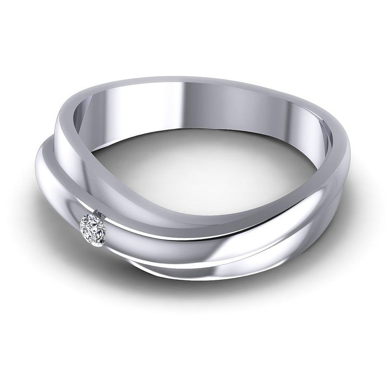 Round Cut Diamonds Mens Ring in 14KT Rose Gold