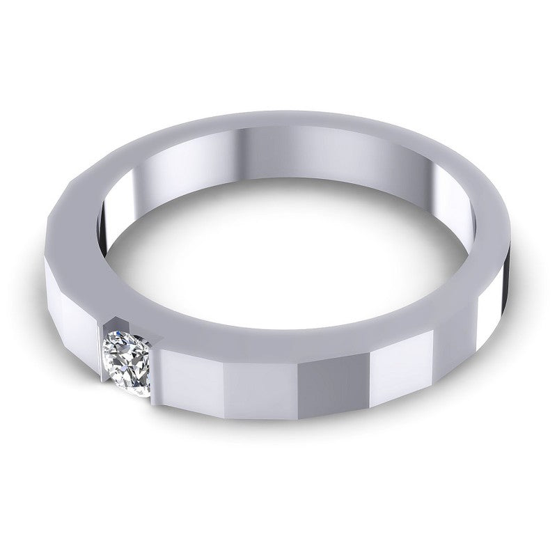 Round Cut Diamonds Mens Ring in 14KT Rose Gold