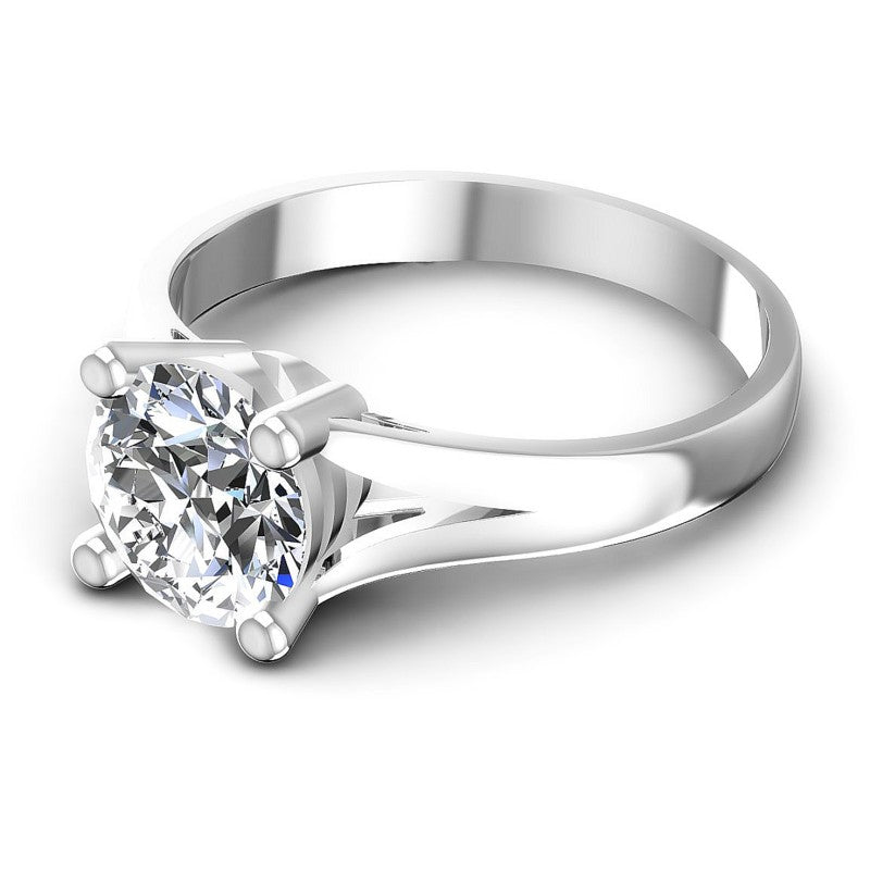 Round Diamonds 0.35CT Solitaire Ring in 14KT Rose Gold