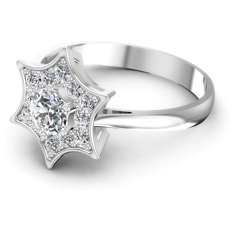 Round Diamonds 0.70CT Halo Ring in 14KT Rose Gold