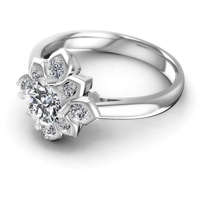 Round Diamonds 0.60CT Engagement Ring in 14KT Rose Gold