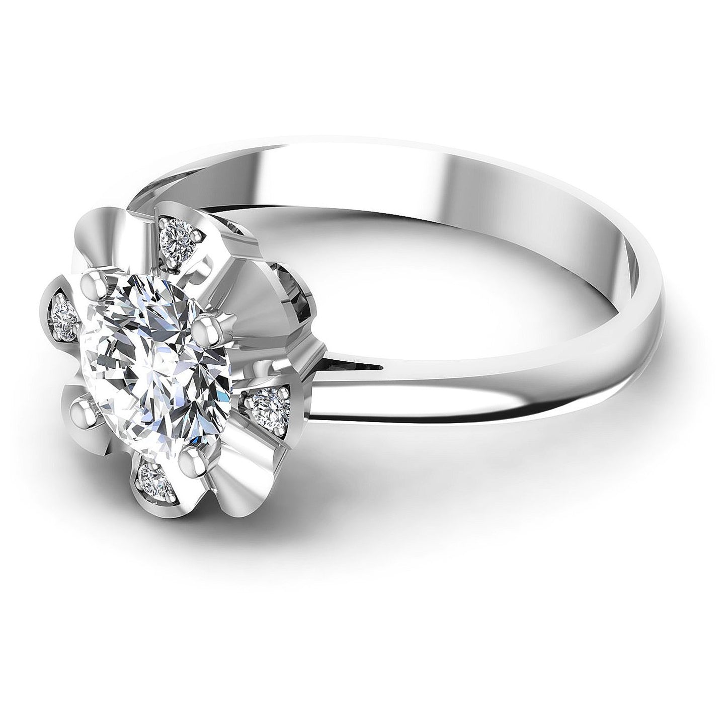 0.40CT Round Cut Diamonds Engagement Rings