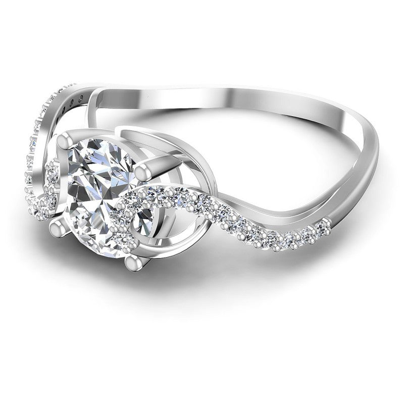 Round Diamonds 0.55CT Engagement Ring in 14KT Rose Gold