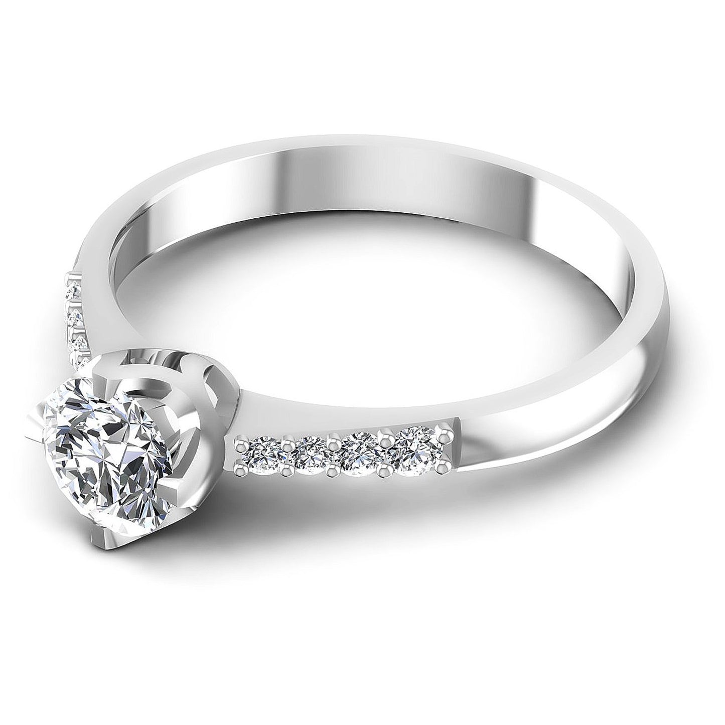 0.50CT Round Cut Diamonds Engagement Rings