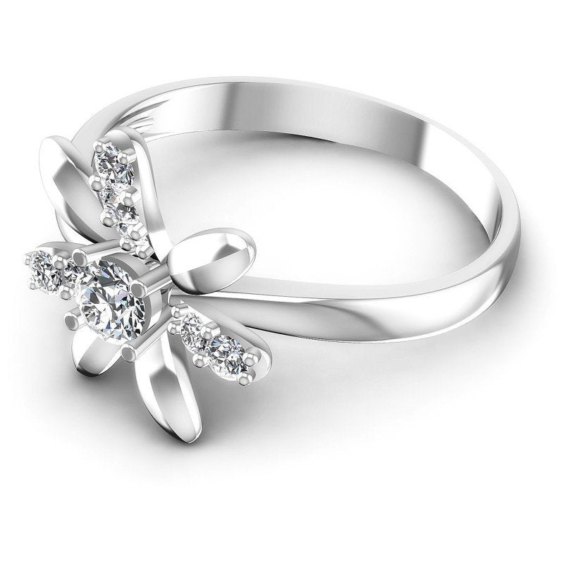 Round Diamonds 0.35CT Fashion Ring in 14KT Rose Gold