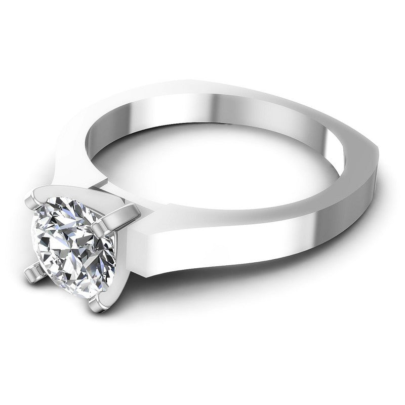 Round Diamonds 0.35CT Solitaire Ring in 14KT Rose Gold