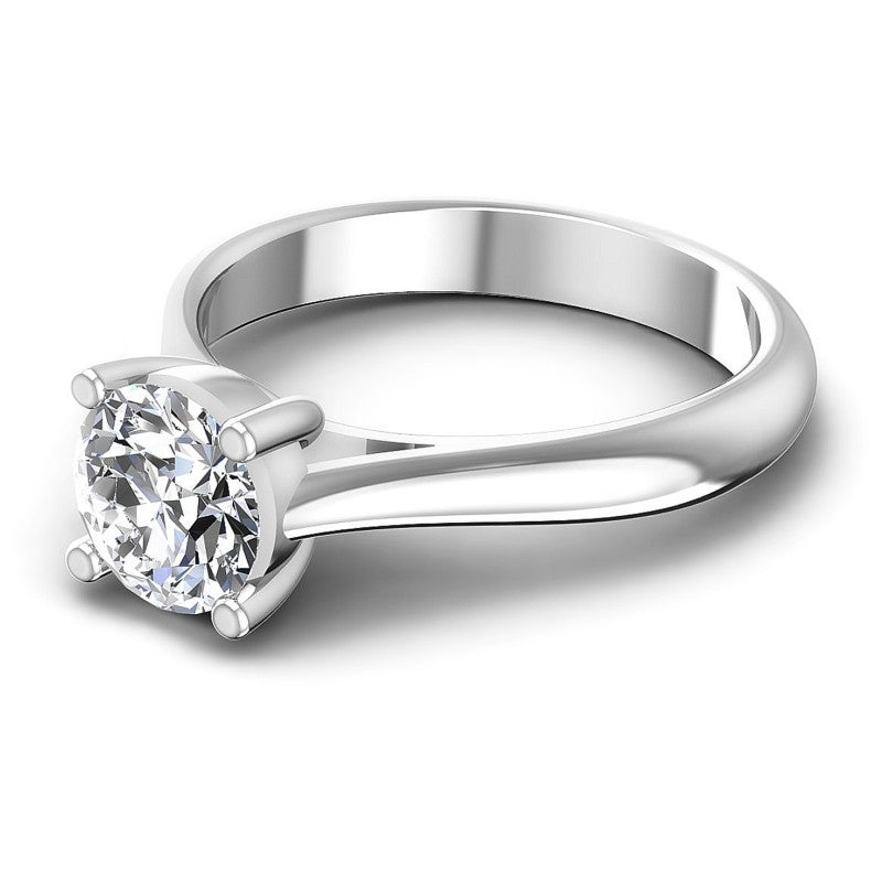 Round Diamonds 0.35CT Solitaire Ring in 14KT Rose Gold