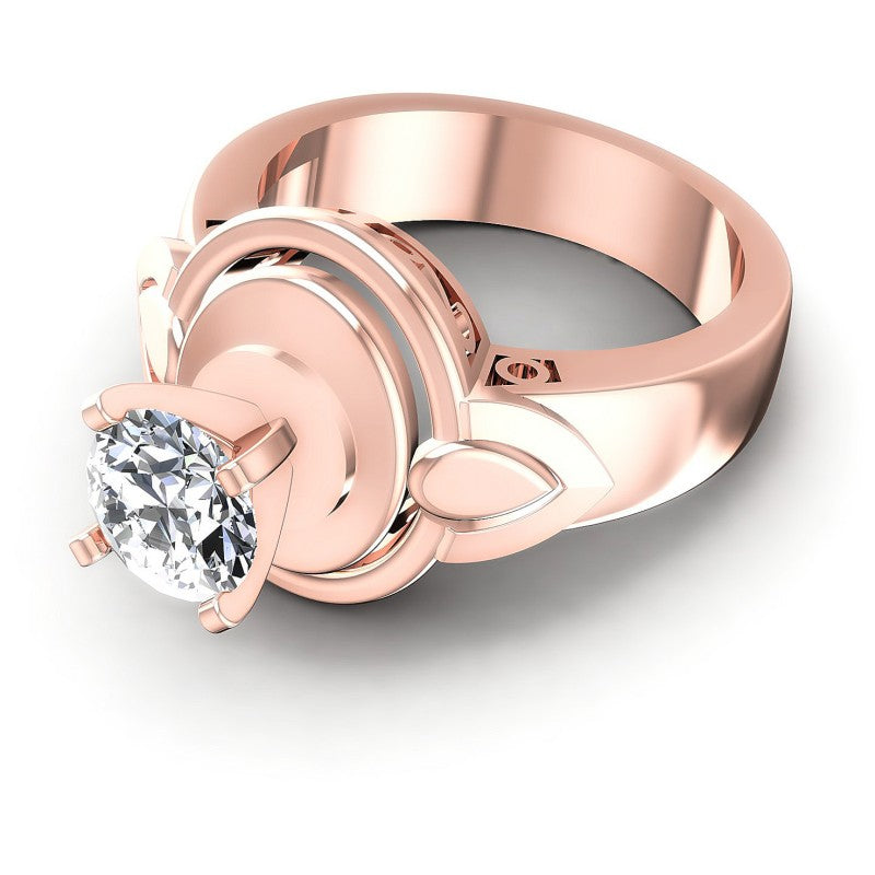 Round Diamonds 0.35CT Solitaire Ring in 18KT Rose Gold