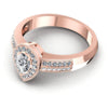 Round and Pear Diamonds 0.65CT Antique Ring in 18KT Rose Gold