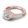 Baguette and Round Diamonds 0.75CT Antique Ring in 18KT Rose Gold