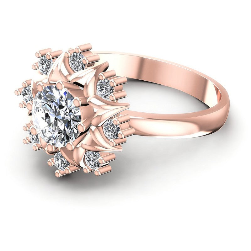Round Diamonds 0.60CT Engagement Ring in 18KT Rose Gold