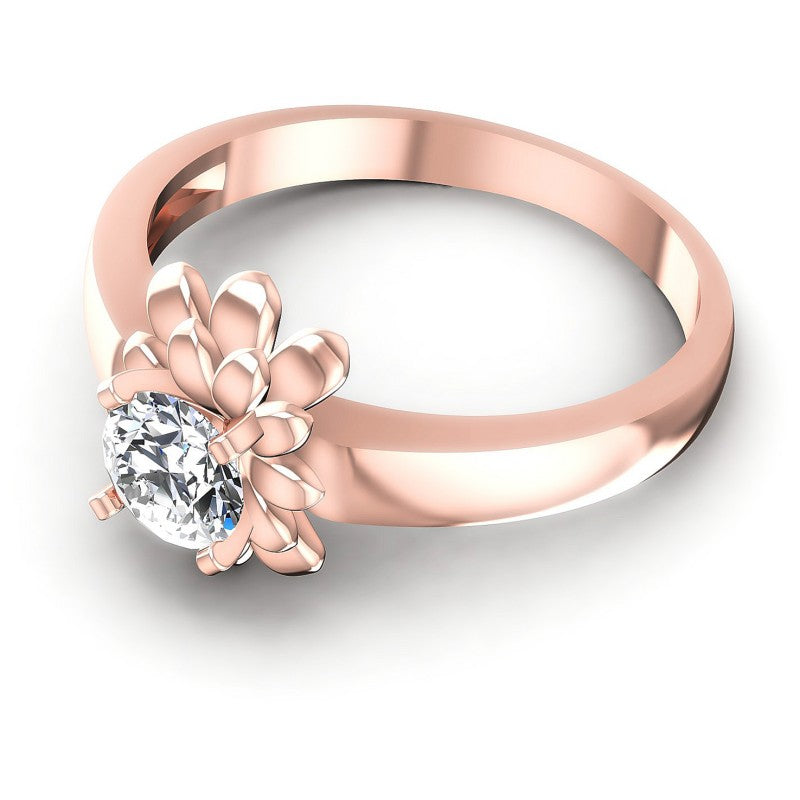 Round Diamonds 0.35CT Solitaire Ring in 18KT Rose Gold