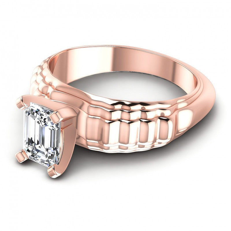 Emerald Diamonds 0.35CT Solitaire Ring in 18KT Rose Gold