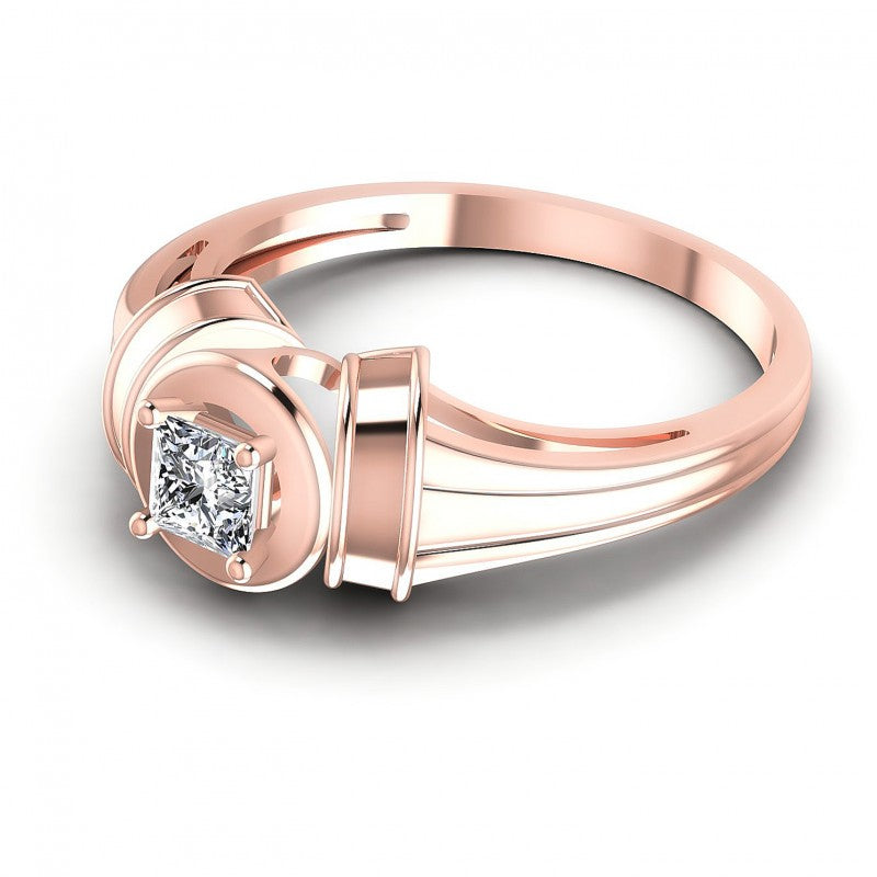 Princess Diamonds 0.35CT Solitaire Ring in 18KT Rose Gold