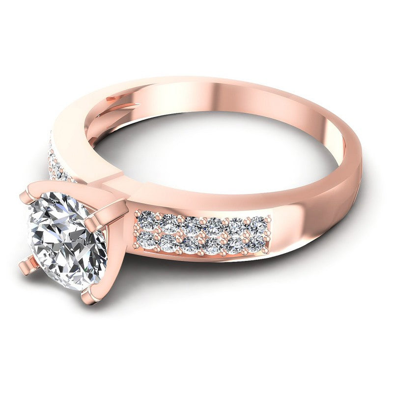 Round Diamonds 0.55CT Engagement Ring in 18KT Rose Gold