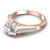 Round and Oval Diamonds 0.70CT Engagement Ring in 18KT Rose Gold