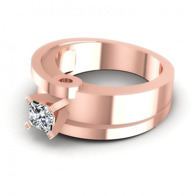 Princess Diamonds 0.35CT Solitaire Ring in 18KT Rose Gold