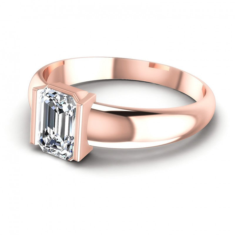 Emerald Diamonds 0.35CT Solitaire Ring in 18KT Rose Gold