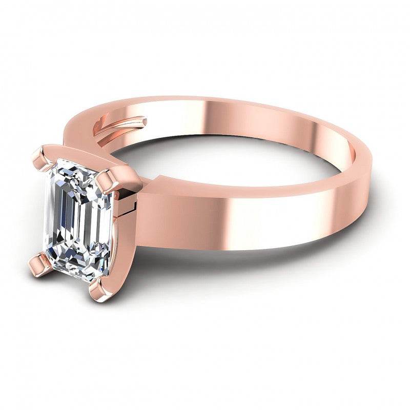 Emerald Diamonds 0.35CT Solitaire Ring in 18KT Rose Gold