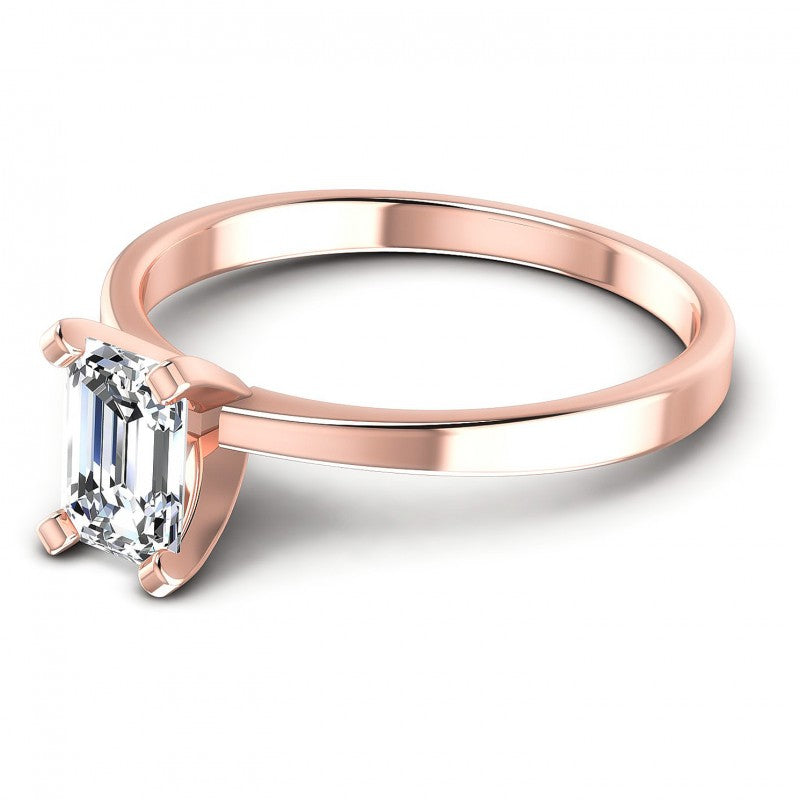Emerald Diamonds 0.35CT Solitaire Ring in 18KT Rose Gold