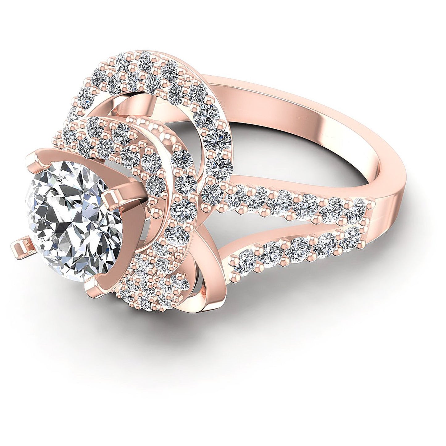 1.10CT Round Cut Diamonds Engagement Rings
