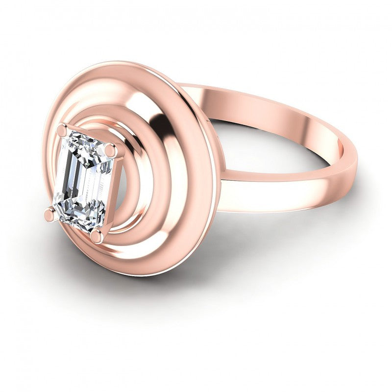 Emerald Diamonds 0.35CT Solitaire Ring in 18KT Rose Gold