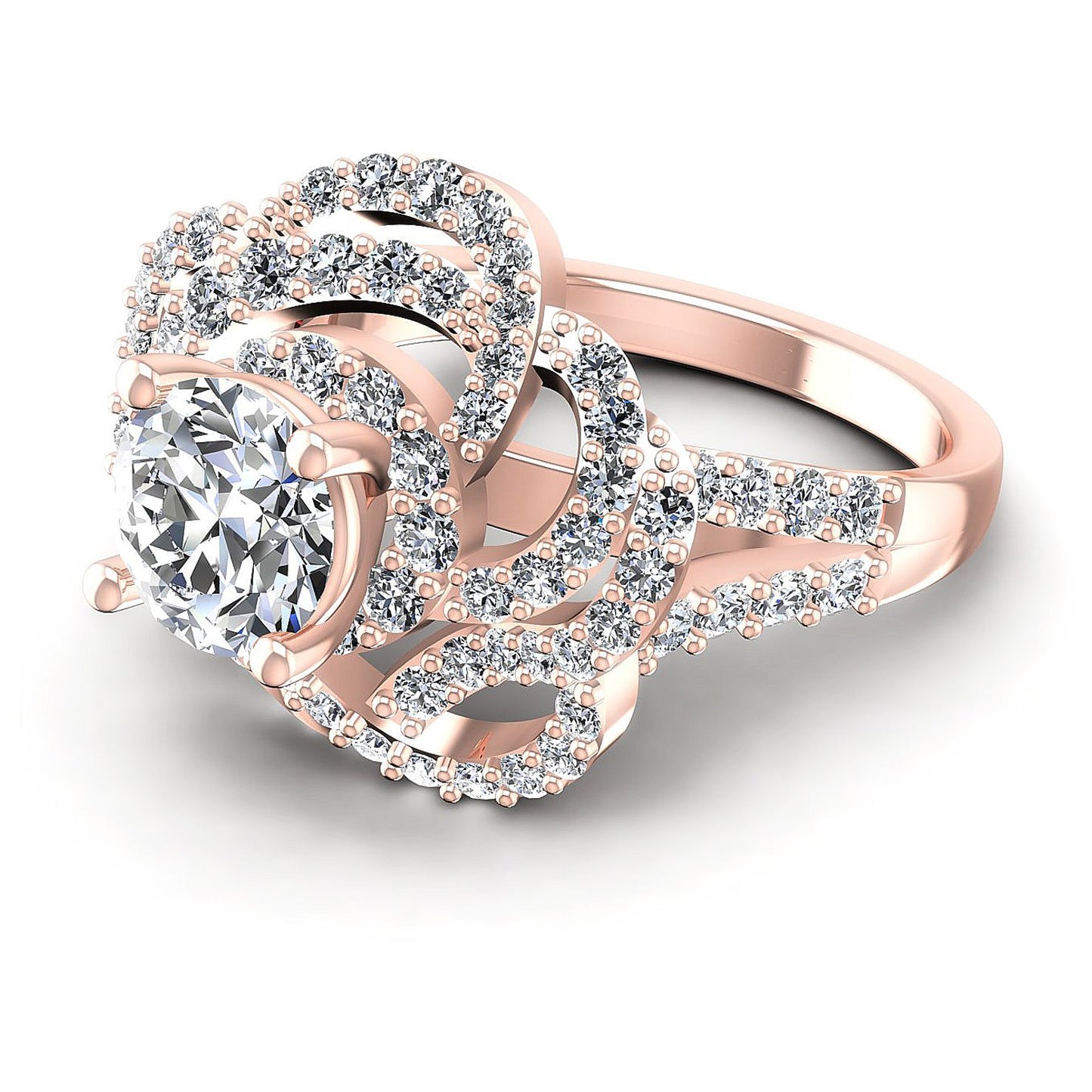 1.30CT Round Cut Diamonds Engagement Rings