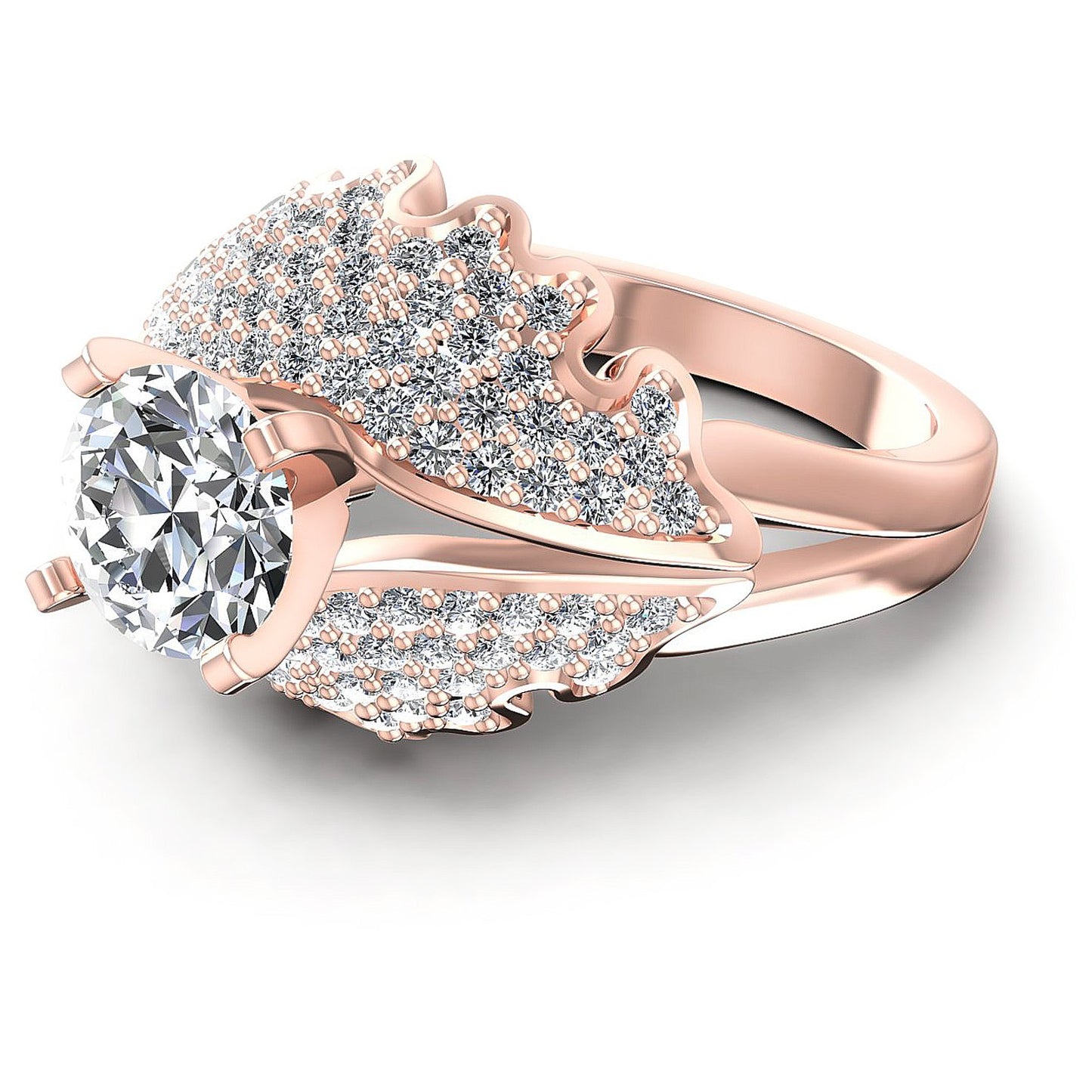 1.00CT Round Cut Diamonds Engagement Rings
