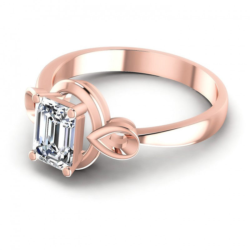 Emerald Diamonds 0.35CT Solitaire Ring in 18KT Rose Gold