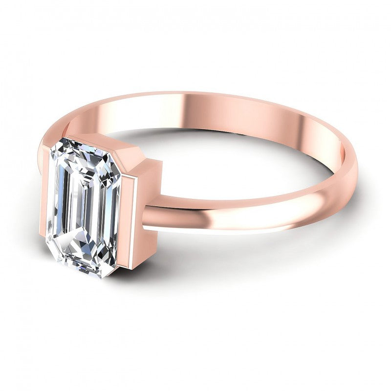 Emerald Diamonds 0.35CT Solitaire Ring in 18KT Rose Gold