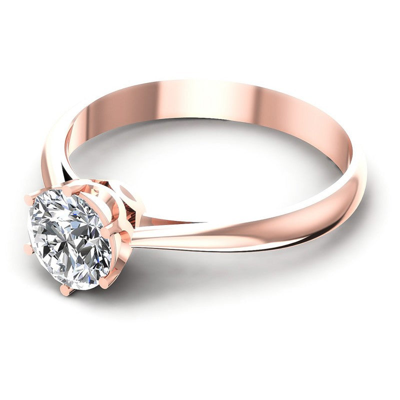Round Diamonds 0.35CT Solitaire Ring in 18KT Rose Gold
