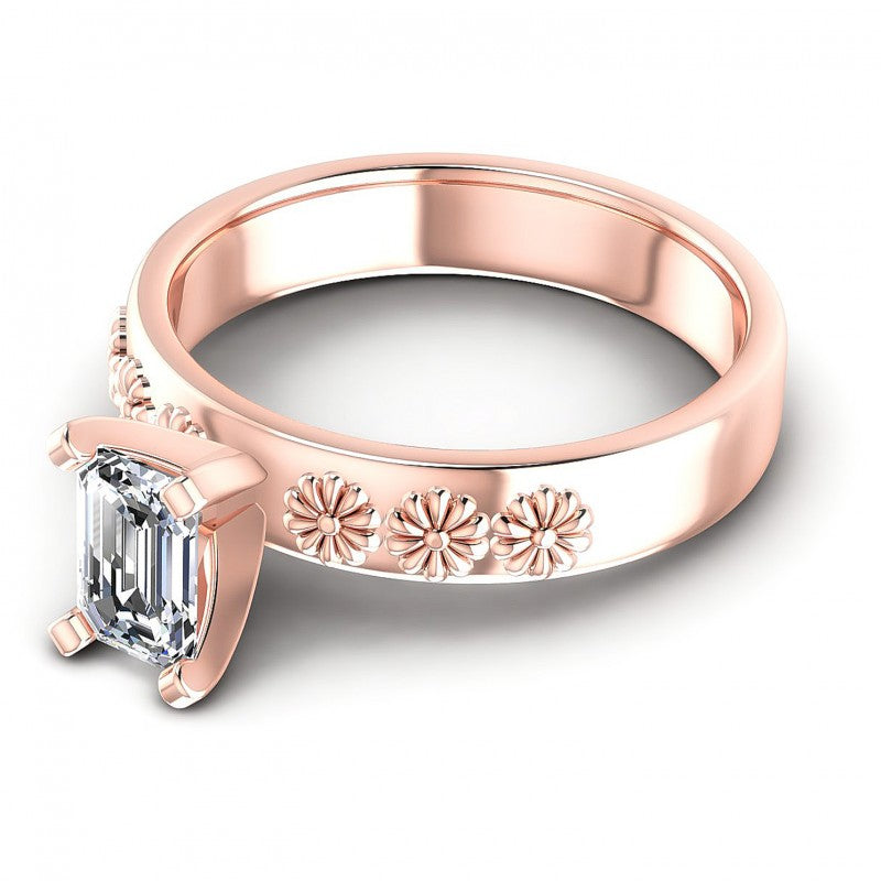 Emerald Diamonds 0.35CT Solitaire Ring in 18KT Rose Gold