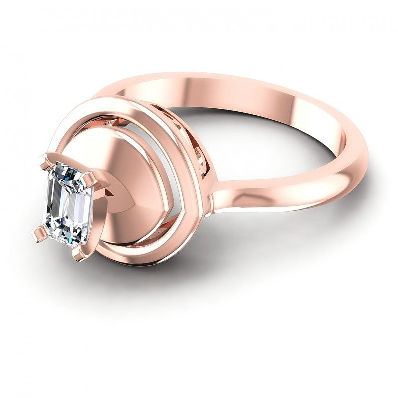 Emerald Diamonds 0.35CT Solitaire Ring in 18KT Rose Gold